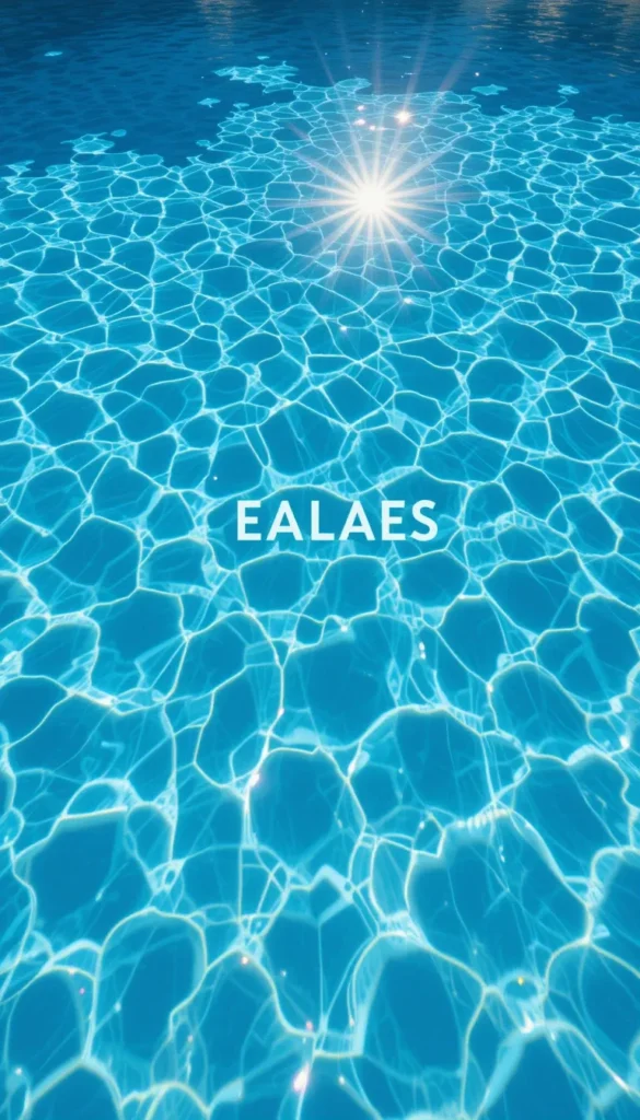 Imagem de capa de uma piscina com água cristalina e céu azul, simbolizando o resultado do uso correto do cloro